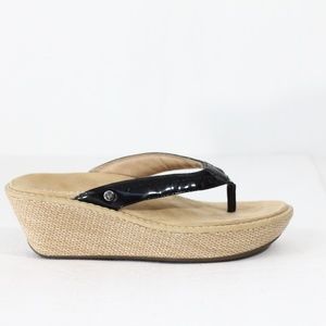 Vionic Platform Wedge Sandals Women Patent Leather